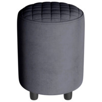 Настоящее фото товара Пуф Тепал, велюр, темно-серый, произведённого компанией ChiedoCover