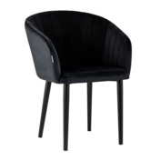 Фотография Стул с подлокотниками Нейтон, велюр черный Фотография товара Стул с подлокотниками Нейтон, велюр черный от компании ChiedoCover.