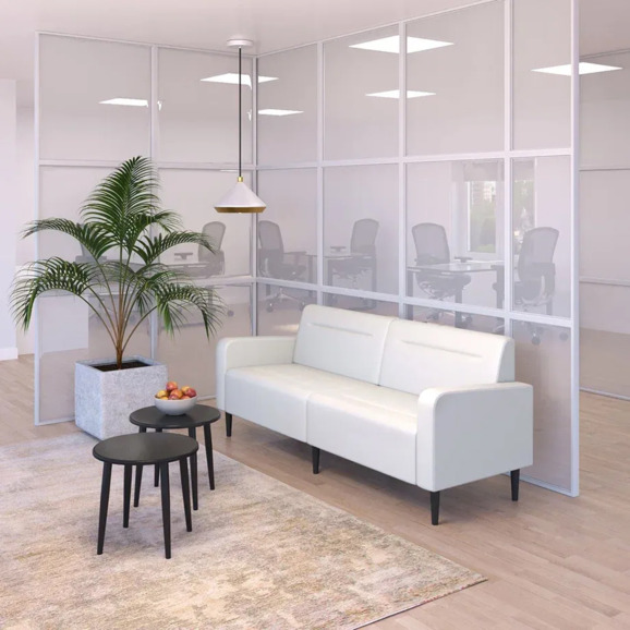 Диван Папилла, экокожа, 182 см, белый - фото 5