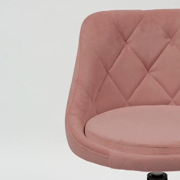Стул Туфа, пятилучие, розовый, черный, велюр - фото 5