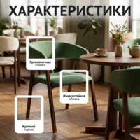 Фотография товара Стул Прадо, велюр Велютто 70, каркас темный орех от компании ChiedoCover.