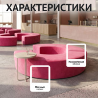 Фотография товара Диван Кругси, велюр розовый от компании ChiedoCover.