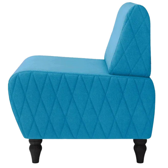 Кресло Лотик велюр, голубой - фото 4