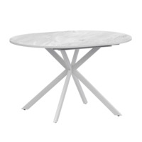 Настоящее фото товара Стол раздвижной Грант 900+300, лавант, белый муар, произведённого компанией ChiedoCover