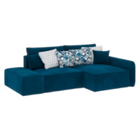 Настоящее фото товара Диван-кровать ПОРТЛЕНД-3, угловой, синий, произведённого компанией ChiedoCover