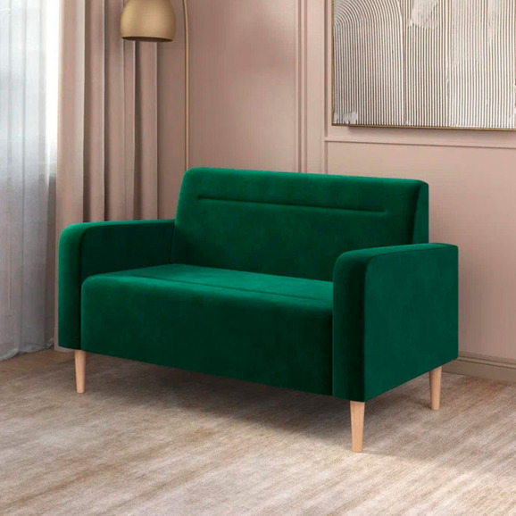Диван Папилла, велюр, 132 см, зеленый - фото 4
