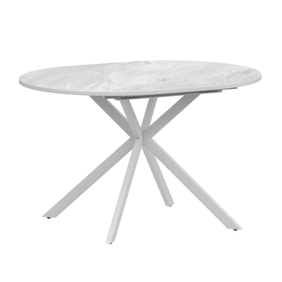 Стол раздвижной Грант 900+300, лавант, белый муар - фото 1