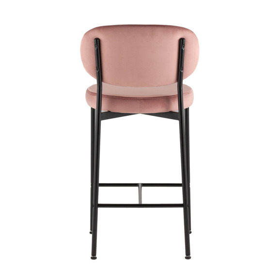 Стул полубарный Бриф ВД, велюр, пыльно-розовый - фото 5