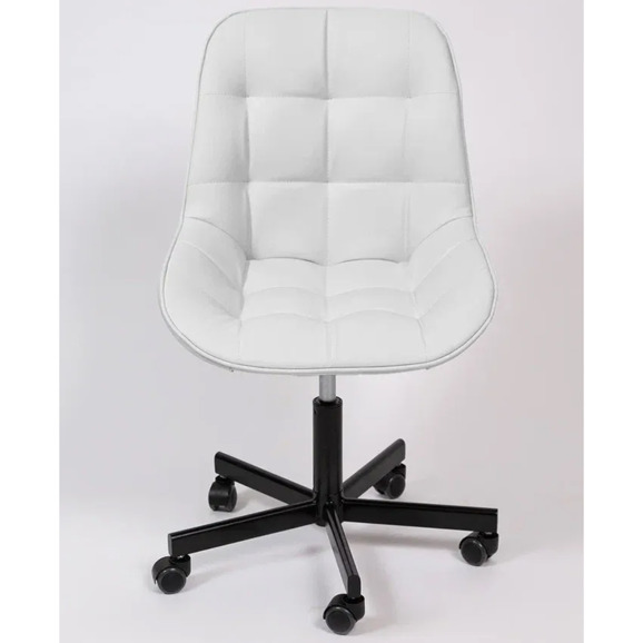 Стул Мускус, пятилучие, кожа, белый, черный - фото 2