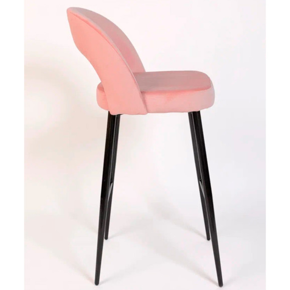Стул Пиннате, барный, пудровый, черный, велюр - фото 6