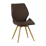 Фотография товара Стул мягкий поворотный, темно-бежевый, экокожа, каркас металл, шампань от компании ChiedoCover.