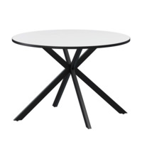 Настоящее фото товара Стол нераздвижной Грант 900, супер белый, черный муар, произведённого компанией ChiedoCover