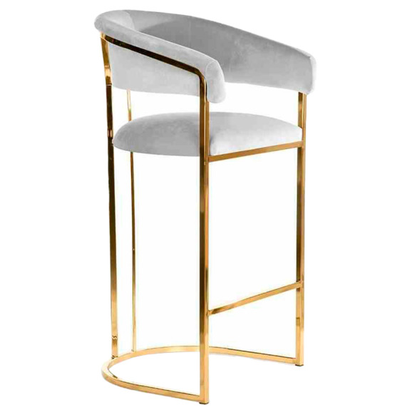 Стул барный Equinox, серый, золотой Стул барный Equinox, серый, золотой - фото 1