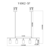 Подвесной светильник V4062-5P Section