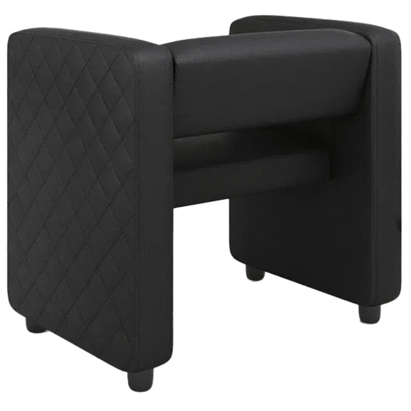 Кресло Тепал, экокожа, черный - фото 3