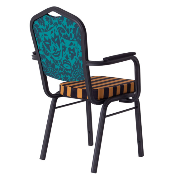 Стул Хит 25 с подлокотниками, каркас черный муар, с принтом Red Hat - фото 8