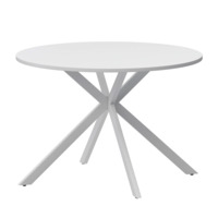 Настоящее фото товара Стол нераздвижной Грант 900 супер белый ,белый муар, произведённого компанией ChiedoCover