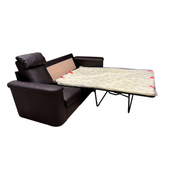 Диван Наполи трехместный раскладной, экокожа долларо, темно-коричневый - фото 3