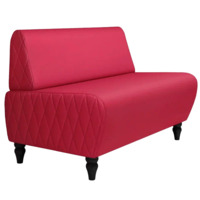 Настоящее фото товара Диван Лотик, экокожа, красный, произведённого компанией ChiedoCover