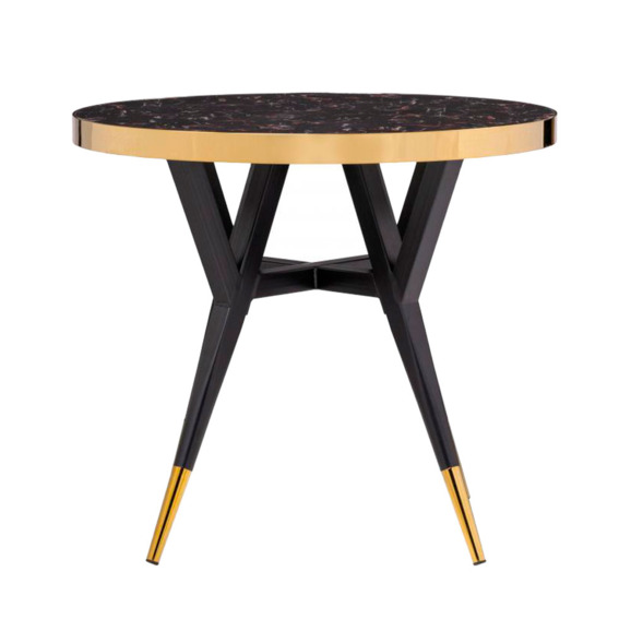 Стол Selina 80х72 black / gold - фото 2