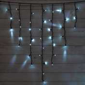 Фотография товара Бахрома Комет, черный провод, белый, с мерцанием, 3x0.9 м от компании ChiedoCover.