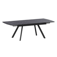 Настоящее фото товара Стол раздвижной Фэйвор, даркстоун, черный муар, произведённого компанией ChiedoCover