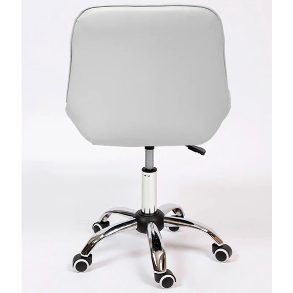 Стул Мускус, хром, белый, кожа - фото 5