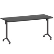 Фотография товара Стол мобильный складной радиусный, графит, антрацит, 25 мм, 160*70 от компании ChiedoCover.