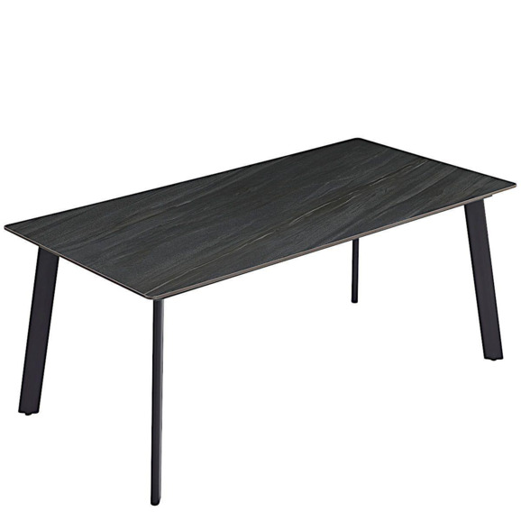 Стол обеденный Austrilia Sand Black, 180*90*75, керамика, металл, черный - фото 2
