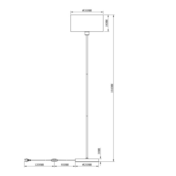 Торшер V2734-1F Room 1*E27*60W - фото 2
