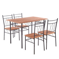 Настоящее фото товара Обеденная группа Jurassic, дуб натуральный, черный, произведённого компанией ChiedoCover