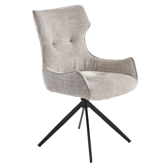 Стул кухонный Gist, поворотный, серый, черный Стул кухонный Gist, поворотный, серый, черный - фото 1