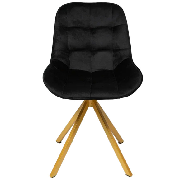 Стул Мускус, пирамида, велюр, черный, золотой - фото 2