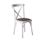 Фотография товара Стул Кроссбэк с подушкой, рогожка ESPO 82, каркас бук, белый от компании ChiedoCover.