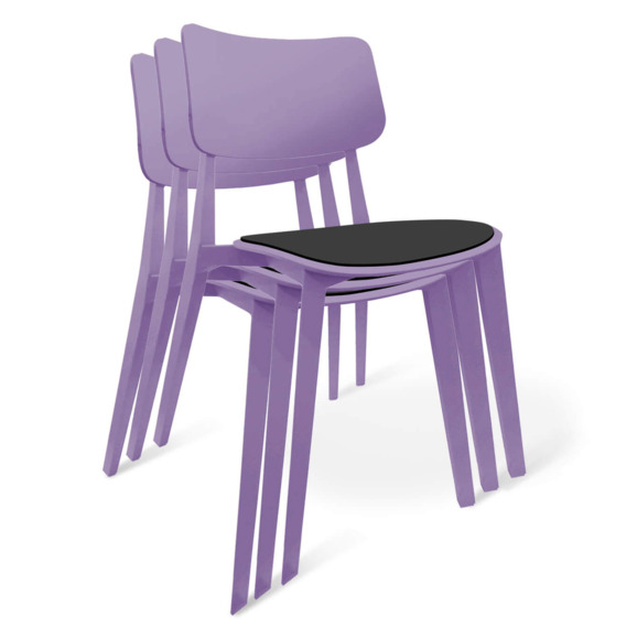Стул Clap, лаванда, черный - фото 2