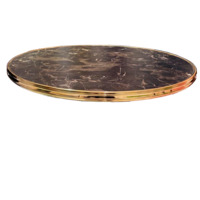 Настоящее фото товара Столешница Werzalit круглая D800, кромка золото, произведённого компанией ChiedoCover