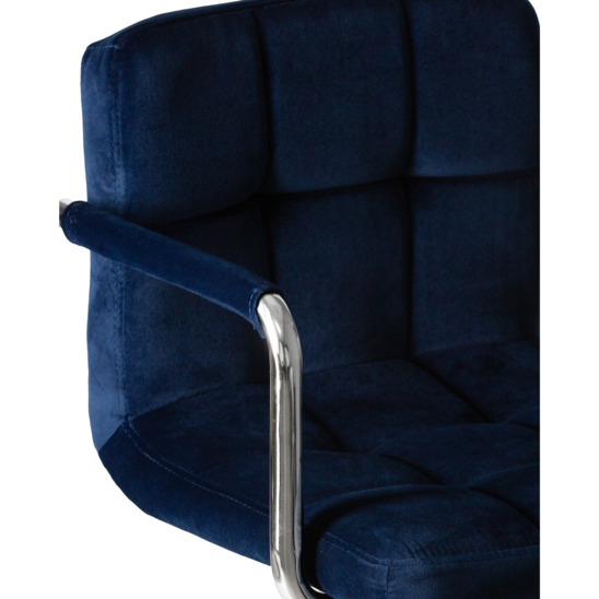 Барный стул Фолкрик, синий велюр - фото 5