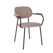 Фотография товара Стул Париж с подлокотниками, Buckle beige, ножки металл Ral 9005 от компании ChiedoCover.