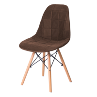 Настоящее фото товара Чехол Е04 на стул Eames, коричневый, произведённого компанией ChiedoCover