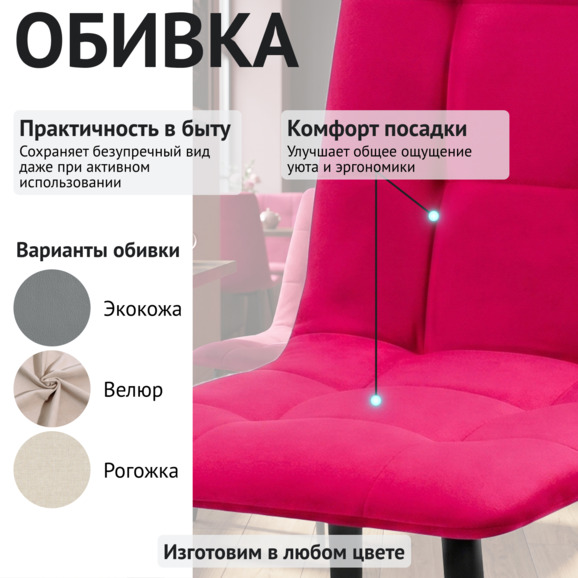 Стул Олис, велюр Велютто 38 - фото 3