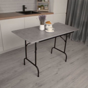 Фотография в интерьере товара Стол Лидер 1, 1200х600, каркас черный, под бетон, кромка ПВХ от компании ChiedoCover.