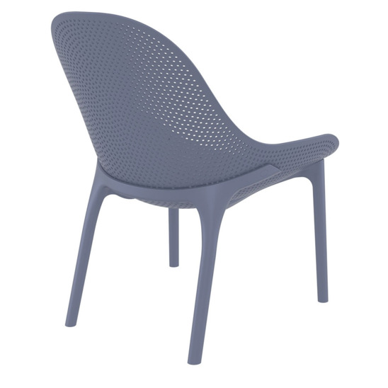 Лаунж-кресло пластиковое Грау, темно-серый - фото 4