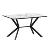 Стол нераздвижной Сири 1200 Р20, мрамор белый, чрный муар