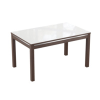 Настоящее фото товара Стол Гласс-4, венге, белый глянец, произведённого компанией ChiedoCover