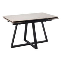 Фотография Керамический стол Памелла 140(200)х80 carmen light grey / черный от производителя ChiedoCover, картинка продукции, реальное фото товара Настоящее фото товара Керамический стол Памелла 140(200)х80 carmen light grey / черный, произведённого компанией ChiedoCover