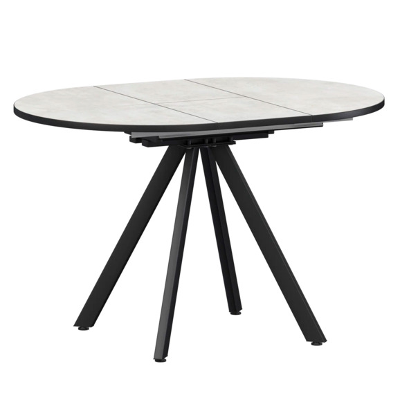 Стол раздвижной Лаки мини 900+300мм, лофт, черный муар Стол раздвижной Лаки мини 900+300мм, лофт, черный муар - фото 1