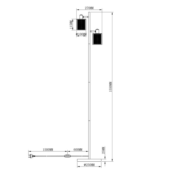 Торшер V3061-2F Suspent 2*E14*40W - фото 2