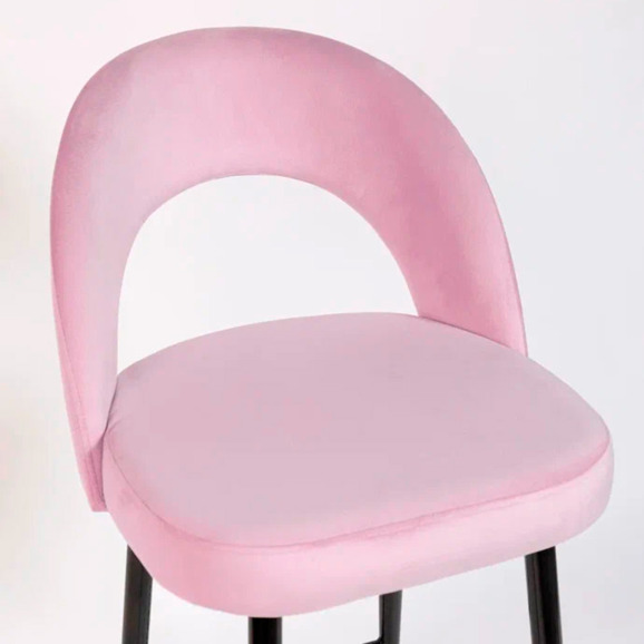 Стул Пиннате, барный, сиреневый, черный, велюр - фото 7