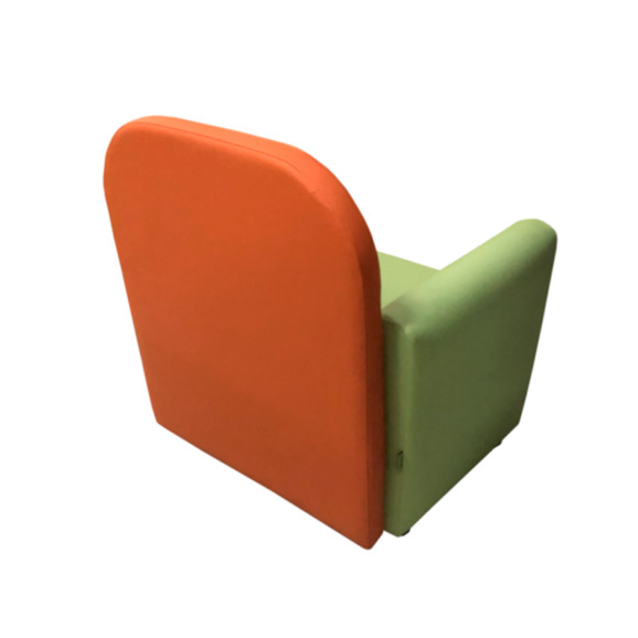 Кресло Мавли, экокожа пегасо, салатово-оранжевый - фото 4