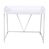 Стол письменный Pearl, белый/белый металл, 100х54х75 см